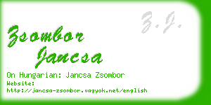 zsombor jancsa business card